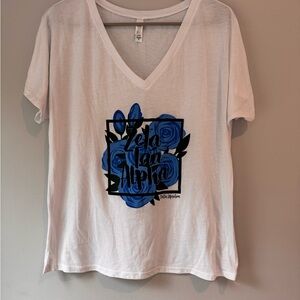 ZTA Zeta Tau Alpha sorority/fraternity Deep V-Neck Tee College Rush